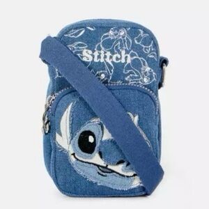 Disney Lilo & Stitch Denim Crossbody Bag Cell Phone Holder